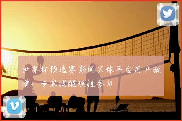 世界杯预选赛期间买球平台用户激增，专家提醒理性参与